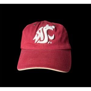 Colosseum Washington State University WSU Cougars Crimson Red strap Hat Cap